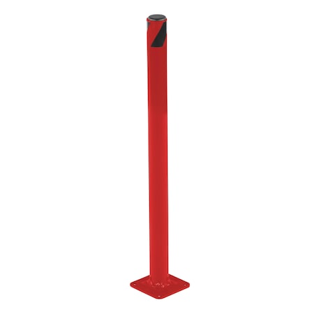 Vestil STEEL PIPE SAFETY BOLLARD 24"X1.75" RED BOL-24-2-RED